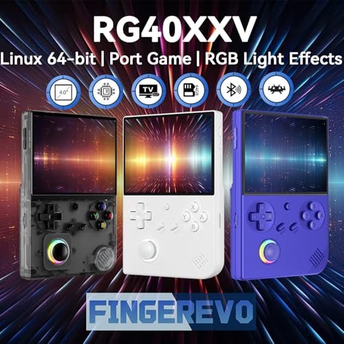 FINGEREVO RG40XXV Handheld Game Console 4.0-in 640 * 480 IPS OCA Screen 3200mAh 64Bit System RG 40XXV Black Transparent - Image 2