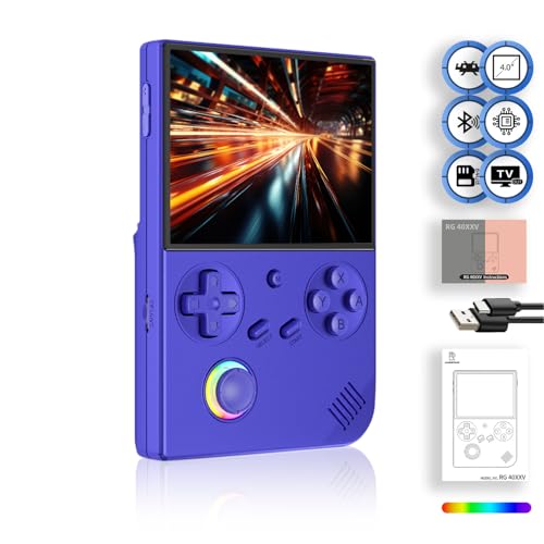FINGEREVO RG40XXV Handheld Game Console 4.0-in 640 * 480 IPS OCA Screen 3200mAh 64Bit System RG 40XXV Black Transparent - Image 1