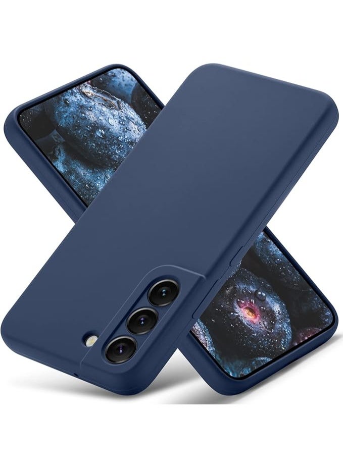 Lynacz Original Liquid Silicone Case Compatible with Samsung Galaxy S22 Case Liquid Silicone, Skin Touch Rubber Case with Soft Microfiber Lining, Cute Slim Full Camera Protection Shockproof Cover for Samsung S22, Dark Blue - Image 1