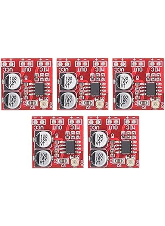 5 قطع لوحة تضخيم ميكروفون الكهربت LM386 وحدة ربح قابل للتعديل 20-200x DC4-12V - Image 1