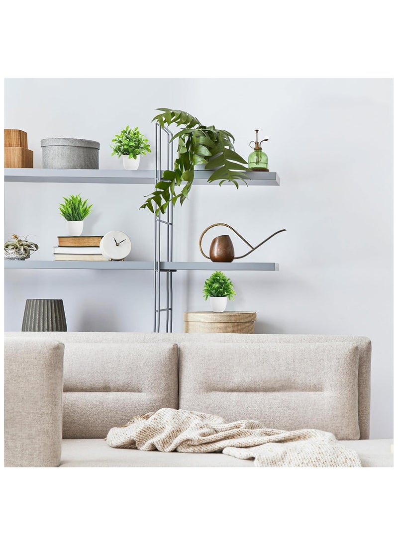 NNEWVANTE 4 Pack Mini Fake Plants Artificial Potted Eucalyptus Faux Plants for Home Office Farmhouse Bathroom Table Shelf Decor Indoor  - Image 3