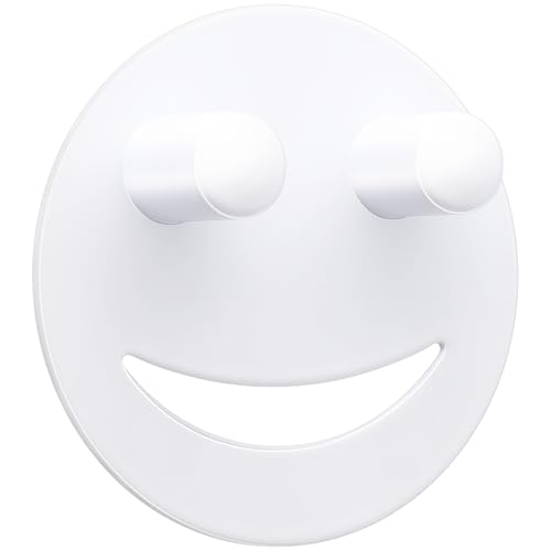 Yoshiky Stainless Steel Smiley Face Sponge Holder, Silver Sink Caddy Organizer Storage with Suction Cup for Kitchen, Kitchen Accessories Decor Scrubber-White - Image 1