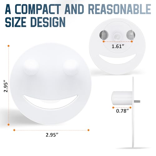 Yoshiky Stainless Steel Smiley Face Sponge Holder, Silver Sink Caddy Organizer Storage with Suction Cup for Kitchen, Kitchen Accessories Decor Scrubber-White - Image 5