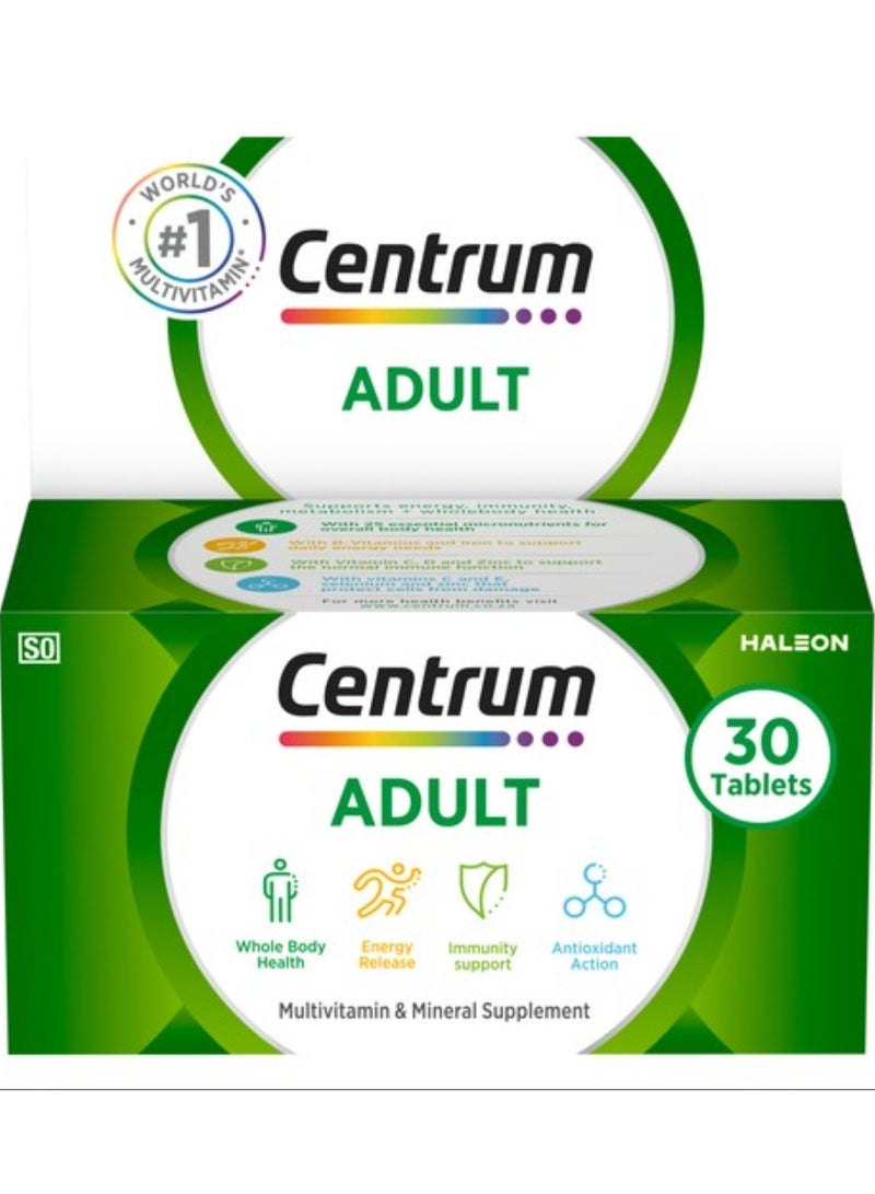 Centrum adults Multivitamin & Mineral Supplement 30 tablets - Image 1