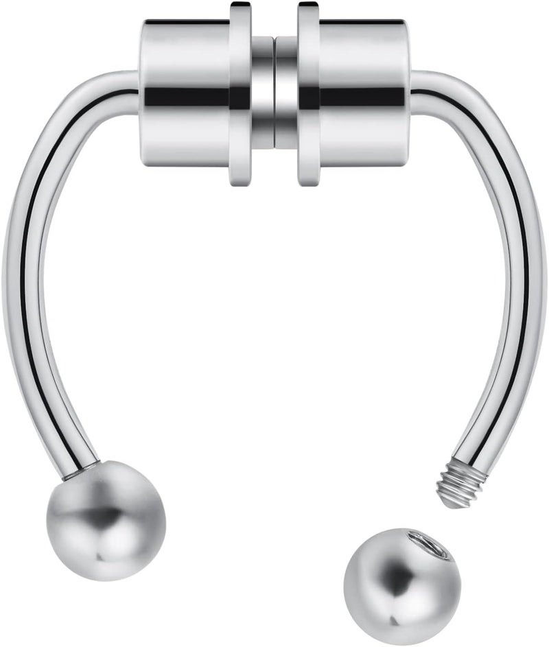 Fake Nose Ring Septum Piercing Magnet Magnetic Nose Hoop Rings Faux Septum Rings Non Piercing Clip On Nose Hoop Rings