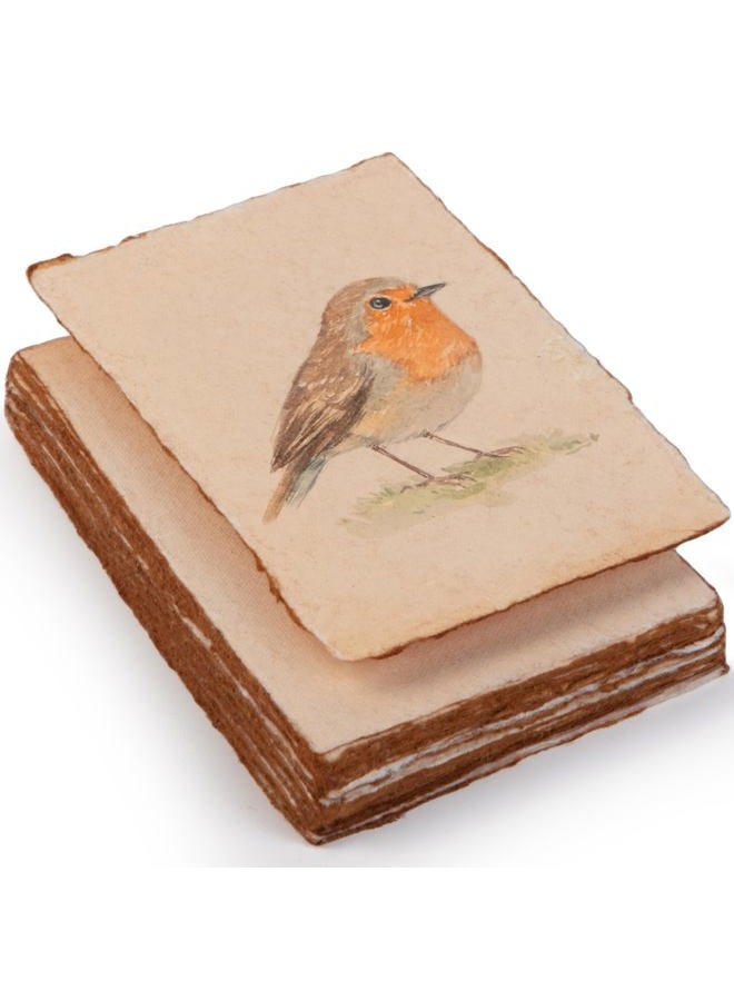 Wanderings Handmade Antique Deckle Edge Blank Cards - 4"x6" Package of 50 - Mixed Media Cards for Announcements, Invitations, Crafts - Thick 130 GSM Recycled Paper - Image 1