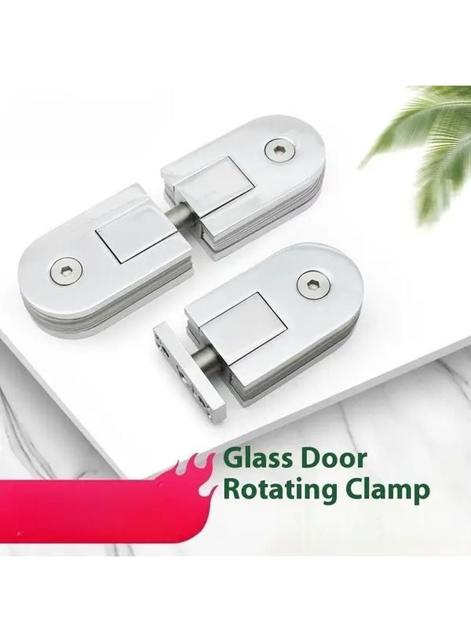 Unilateral Rotating Clip Glass Door Hinge 1 Piece Heavy Duty Stainless Steel 304 Easy Installation - Image 2