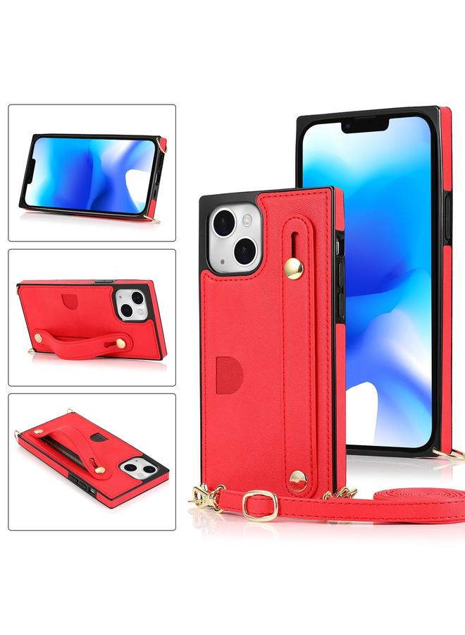 S-TOP Case For iPhone 14 Crossbody Wrist Strap Card Holder Phone Case - Image 1