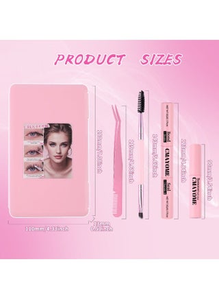 640 Pcs Individual Clusters Lash Extensions Kit, DIY Mixed Volume Eyelash Set with Bond, Seal, Lash Tweezers and Mascara Brush,  Mixed Length 30D 40D 50D Cluster Lashes, Lash Tweezers Applicator for Women Makeup Tools - view 3