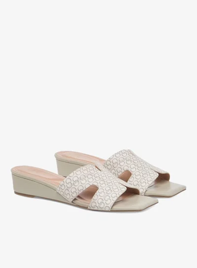 سيليست صنادل نسائية سهلة الارتداء بكعب ويدج وتفاصيل خياطة