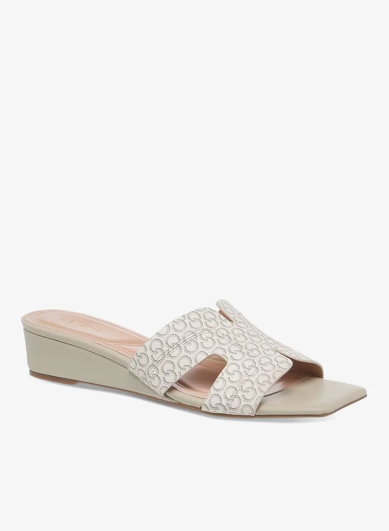 Celeste Women's Stitch Detail Slip-On Sandals with Wedge Heels
