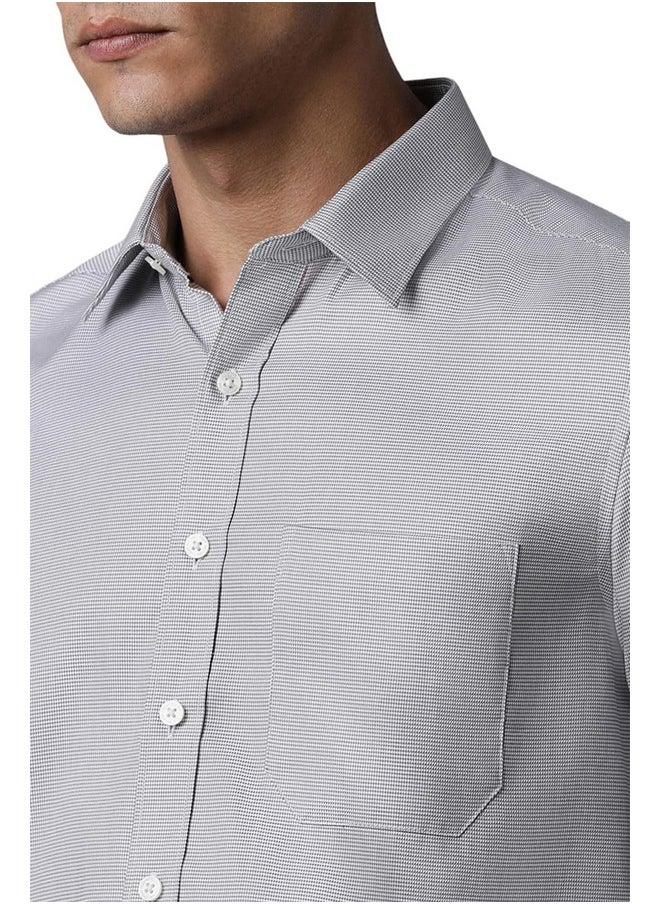 LOUIS PHILIPPE - Louis Philippe Men's Slim Fit Shirt (LPSFMSLF211497_Grey - Image 1