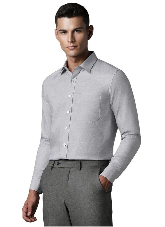 LOUIS PHILIPPE - Louis Philippe Men's Slim Fit Shirt (LPSFMSLF211497_Grey - Image 1