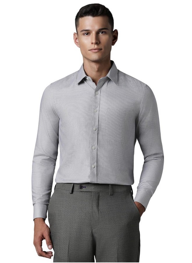 LOUIS PHILIPPE - Louis Philippe Men's Slim Fit Shirt (LPSFMSLF211497_Grey - Image 1