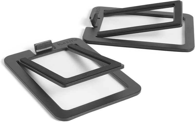 Kanto S2 Tilted Desktop Speaker Stands for Small Speakers & Compact 2”-3” Studio Monitors | Supports 6 lbs | Damping Foam Padding | Pair | Black - Image 1