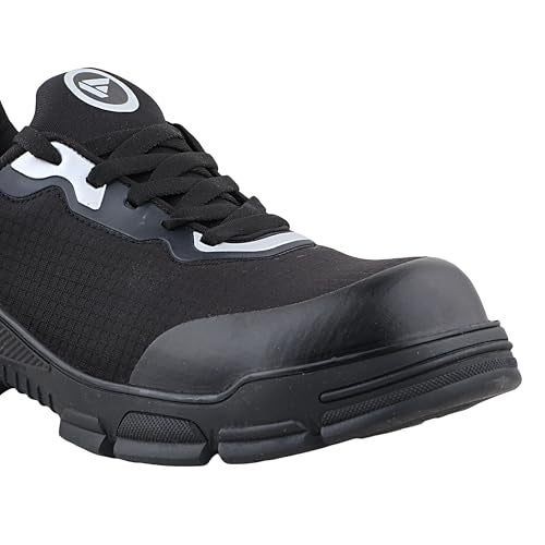 FUEL Reevon-01 Safety Shoes with Fabric Upper, Nitrile Rubber Sole & Non-Metallic 200J Toe Cap (6UK,Black) - Image 4