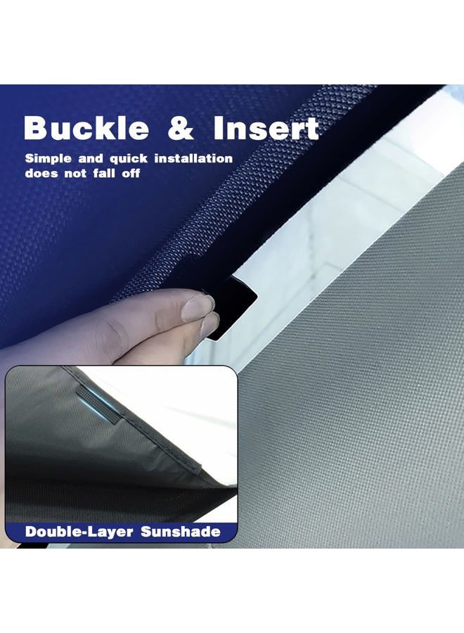 XTAUTO Sunshade Roof Sunroof Shade Fit for Tesla Model Y Front Glass Roof Side Window Cover Foldable Sunshield Heatshield 2016-2021 2022 Tesla Model Y Accessories (Black) - Image 3