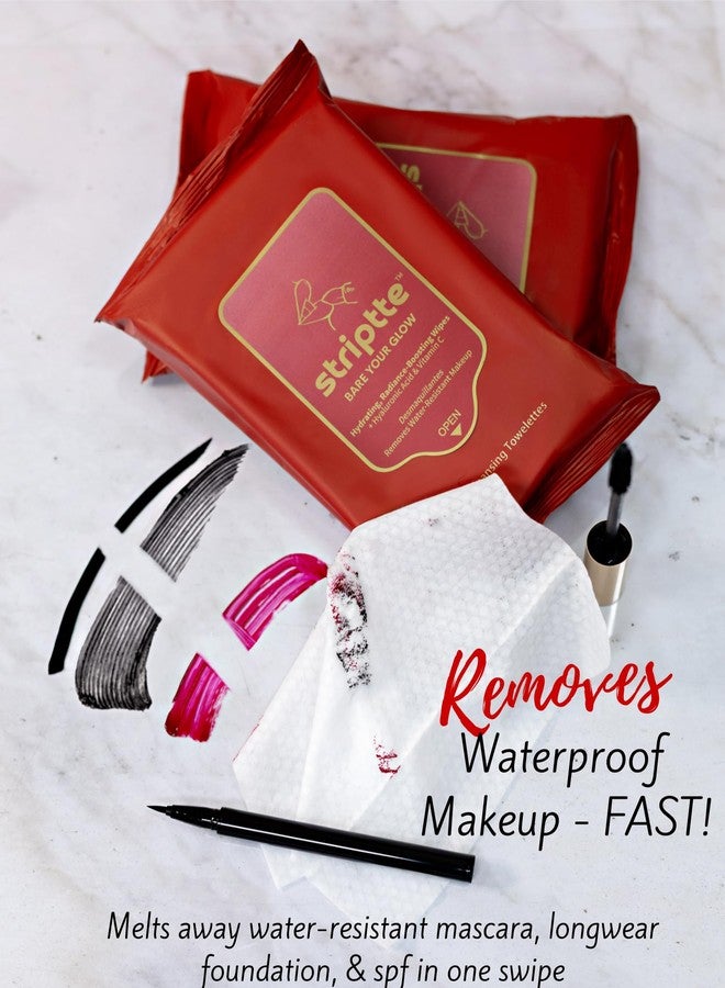 Fresh One STRIPTTE Fresh One Makeup Remover Wipes - Eye Makeup Remover Wipes with Hyaluronic Acid, Vitamin C & Vitamin E | Facial Cleansing Face Wipes for Waterproof Makeup & Mascara (90 CT) - Image 3