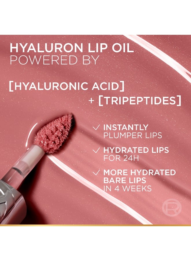 L'OREAL PARIS L’Oréal Paris Plump Ambition Hyaluron Lip Oil, Plumping Lip Oil With Hyaluronic Acid and Tripeptides for 24H Hydrated Lip, 5ml, Worth It 601  - Image 2
