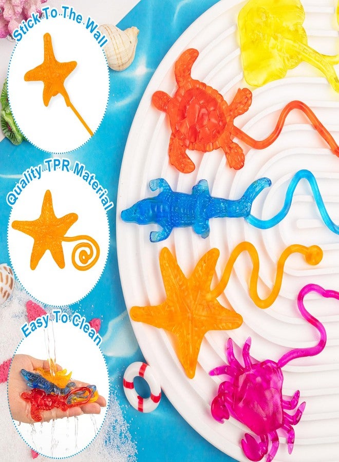 HLARTNET 20PCS Sticky Ocean Themed Animal for Kids, Sea Creature Party Favors for Classroom Prizes, Under The Sea Birthday Goodie Bags Stuffers, Toy Prizes Rewards Bulk Rewards as Gifts - Image 2