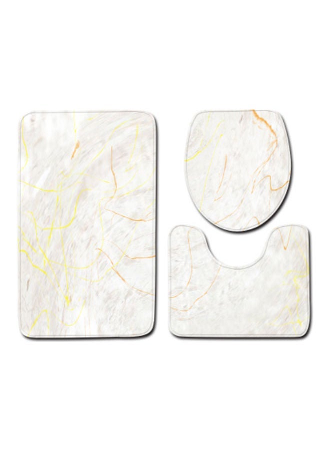 NIBEMINENT 3-Piece Bath Mat Accessory Set multicolour 75x45cm