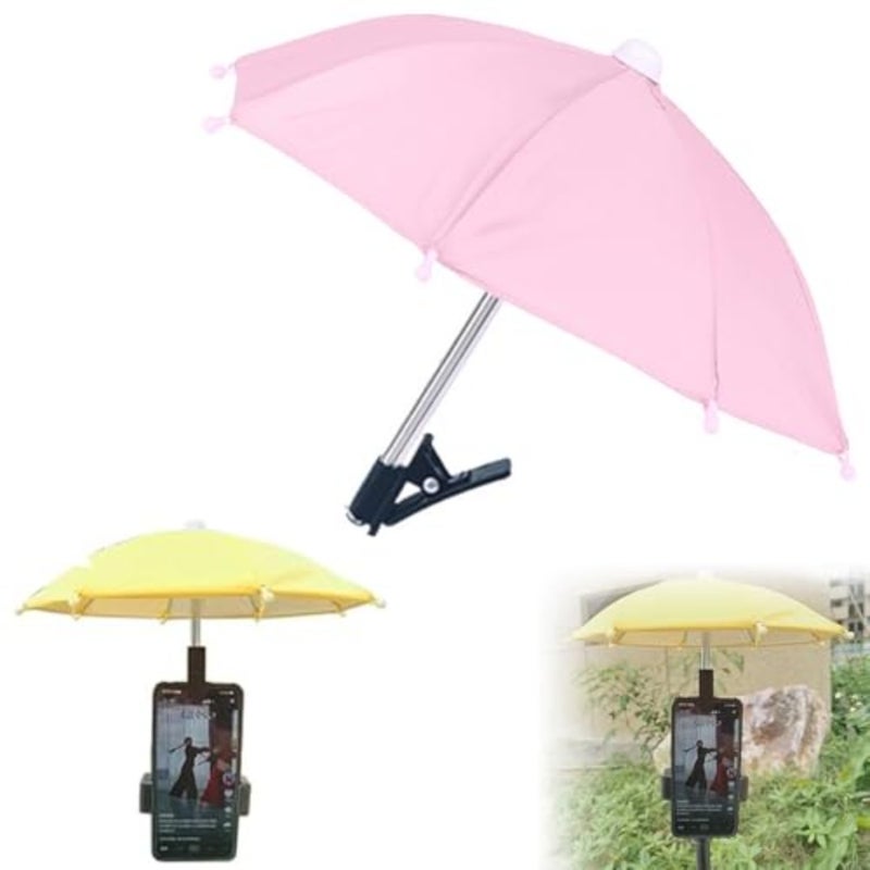 Phone Umbrella, 2024New UV Protection Phone Umbrella for Sun, Universal Adjustable Suction Cup Phone Stand Umbrella for Phone, Sun Shade Cover Cell Phone Umbrella Sun Shade - Image 1