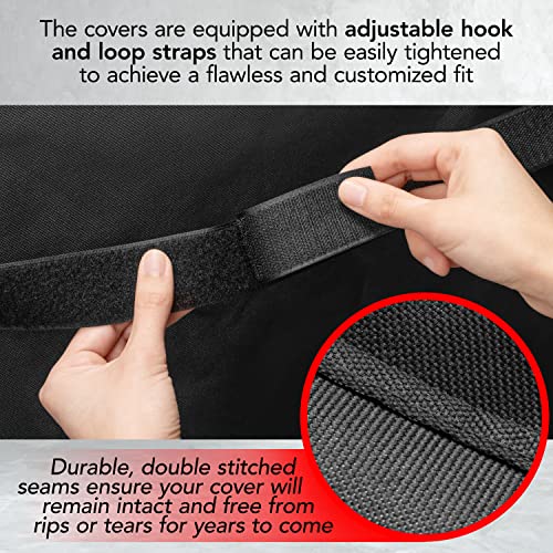 GrillTough Heavy Duty Griddle Cover for Outdoor Griddle, Fits 28 Inch Griddle – Waterproof, Weather Resistant, UV & Fade Resistant with Adjustable Straps – Flat Grill Cover, Black - Image 4