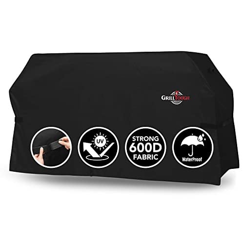GrillTough Heavy Duty Griddle Cover for Outdoor Griddle, Fits 28 Inch Griddle – Waterproof, Weather Resistant, UV & Fade Resistant with Adjustable Straps – Flat Grill Cover, Black - Image 1