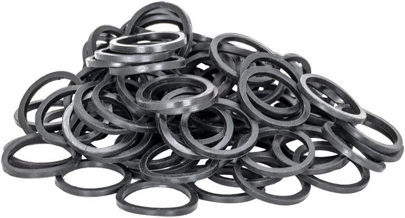 EZFLO 1-1/4 Inch Flexible Slip Joint Washer, Pack of 100, Black Rubber, 36201 - Image 2