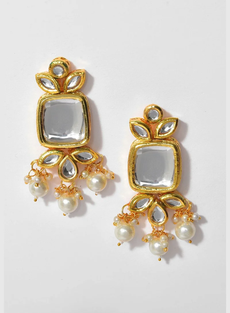SOHI Kundan Gold Plated Necklace Set