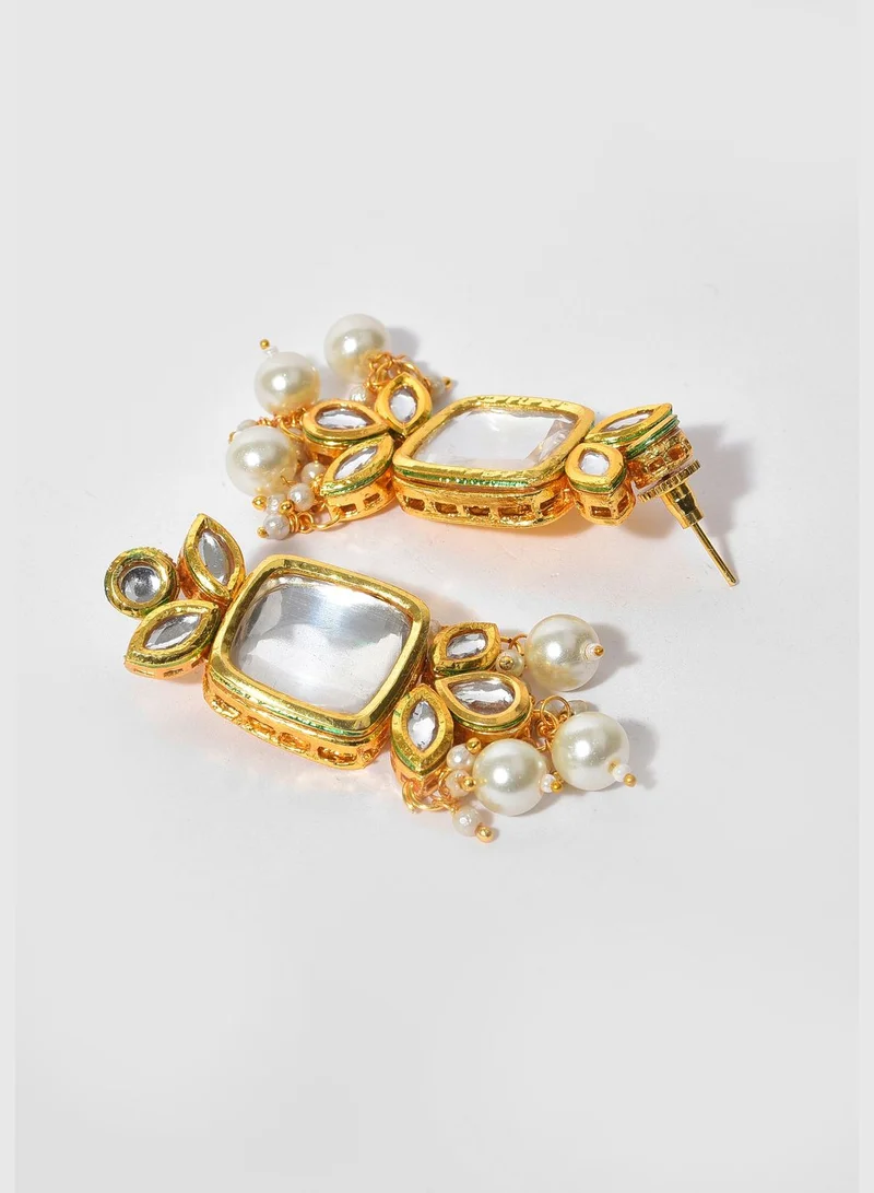 SOHI Kundan Gold Plated Necklace Set