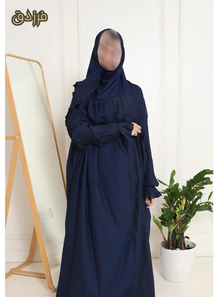 فرزدق شرشف صلاة نسائي (كسرات) لون كحلي واسع و مريح خامة باردة ممتازة ( مرد ) - Image 2