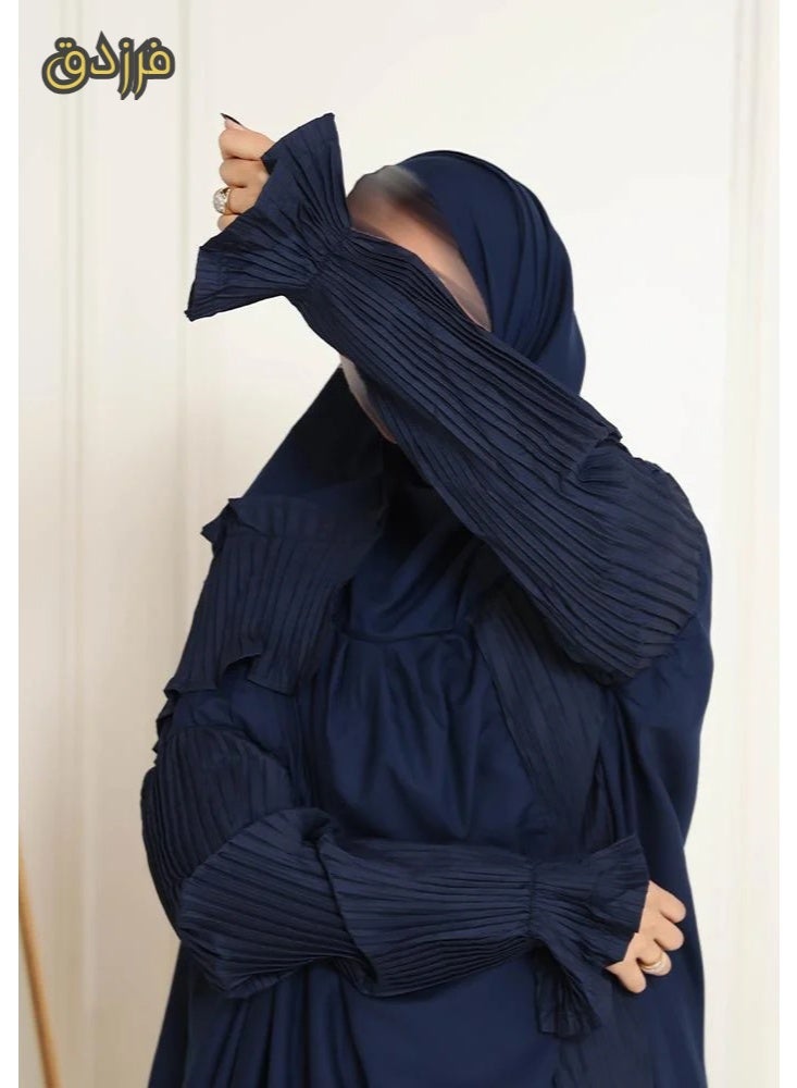 فرزدق شرشف صلاة نسائي (كسرات) لون كحلي واسع و مريح خامة باردة ممتازة ( مرد ) - Image 3