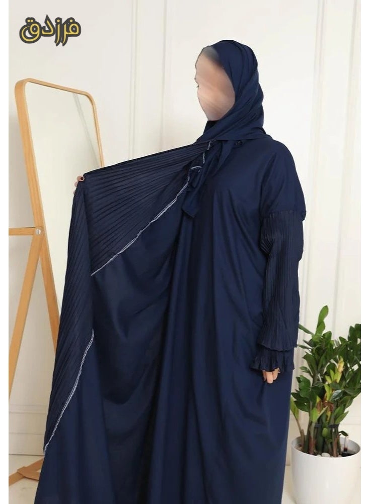 فرزدق شرشف صلاة نسائي (كسرات) لون كحلي واسع و مريح خامة باردة ممتازة ( مرد ) - Image 4
