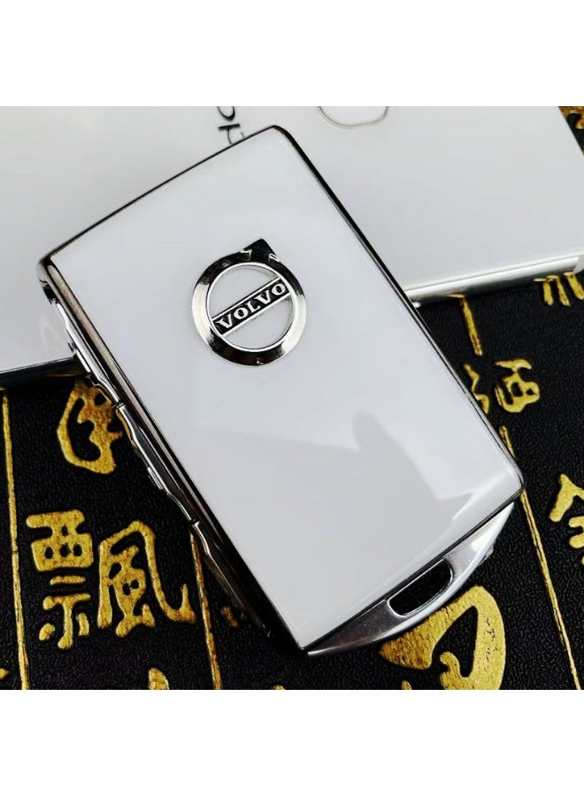 Volvo Genuine leather car key protective case suitable for Volvo xc40xc60xc90s60s90 car key shell case - Image 1