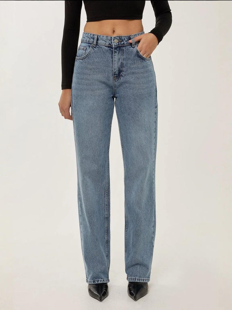 HICCUP Straight Leg Medium Rise Jean - Image 3