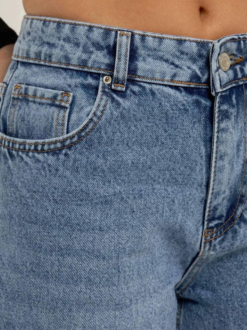 HICCUP Straight Leg Medium Rise Jean - Image 5