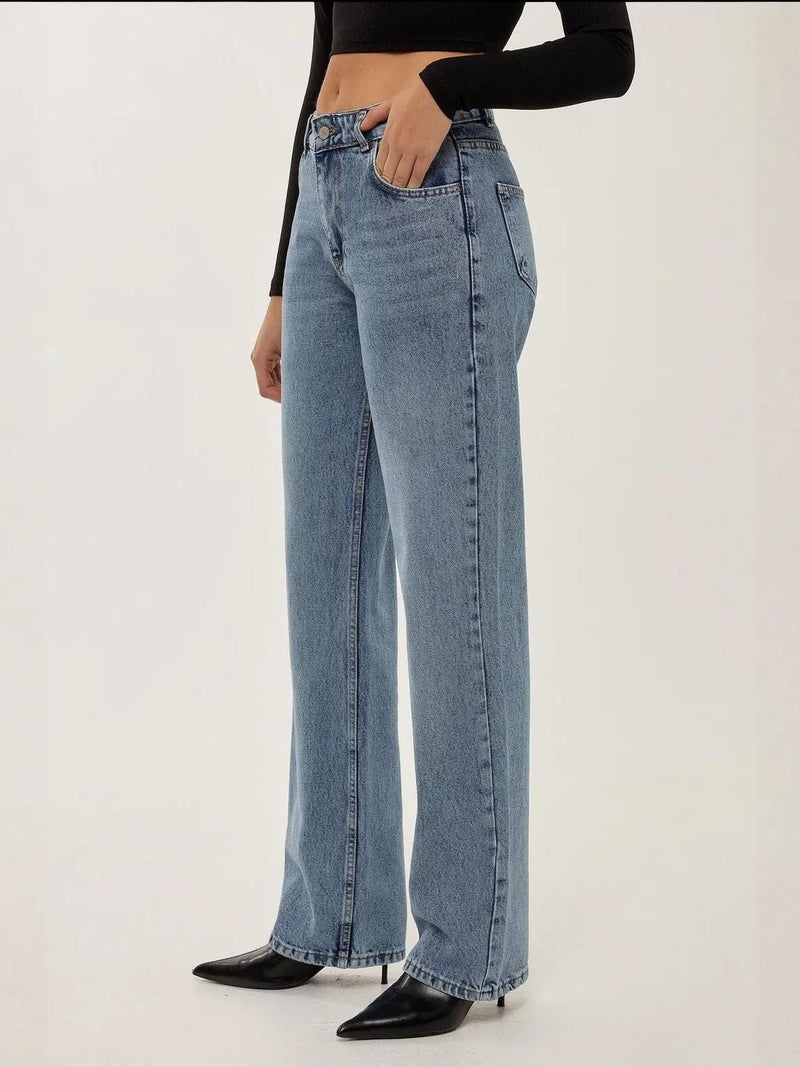HICCUP Straight Leg Medium Rise Jean - Image 1