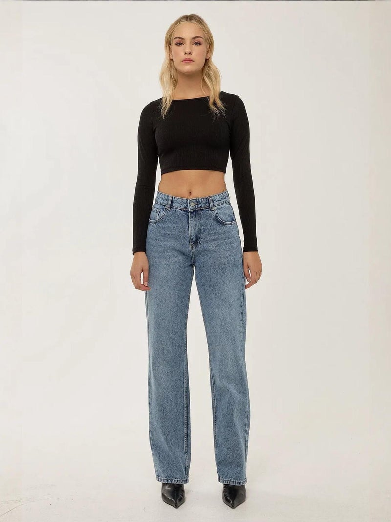 HICCUP Straight Leg Medium Rise Jean - Image 2