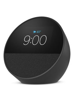 إكو Echo Spot (2024 release), Smart alarm clock with vibrant sound + Alexa, Black  - Image 1