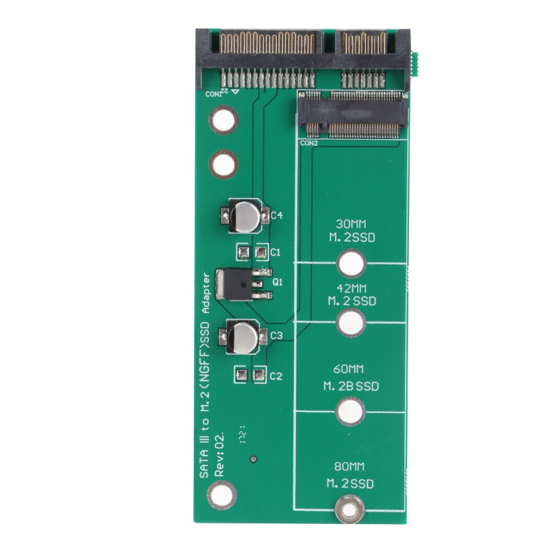 محول M2 SSD إلى SATA للأحجام 2280 2260 2242 2230 ملم - بطاقة تحويل M.2 NGFF SATA - معدل نقل 6 جيجابت في الثانية SATA 3 - بطاقة محول للأجهزة المكتبية والمحمولة - Image 2