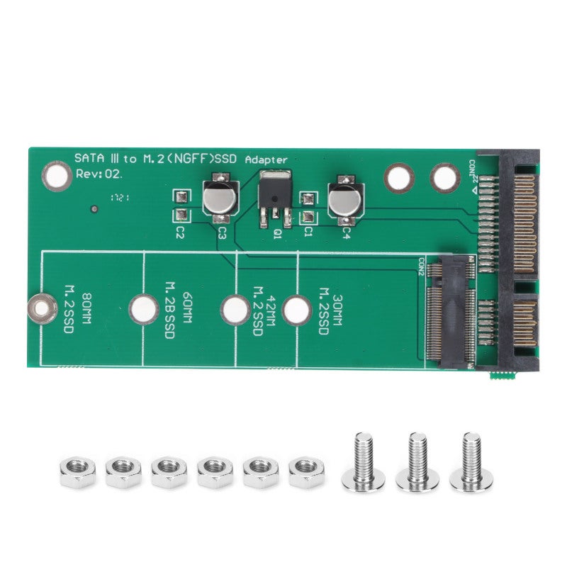 محول M2 SSD إلى SATA للأحجام 2280 2260 2242 2230 ملم - بطاقة تحويل M.2 NGFF SATA - معدل نقل 6 جيجابت في الثانية SATA 3 - بطاقة محول للأجهزة المكتبية والمحمولة - Image 1