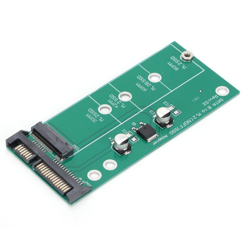 محول M2 SSD إلى SATA للأحجام 2280 2260 2242 2230 ملم - بطاقة تحويل M.2 NGFF SATA - معدل نقل 6 جيجابت في الثانية SATA 3 - بطاقة محول للأجهزة المكتبية والمحمولة - Image 4
