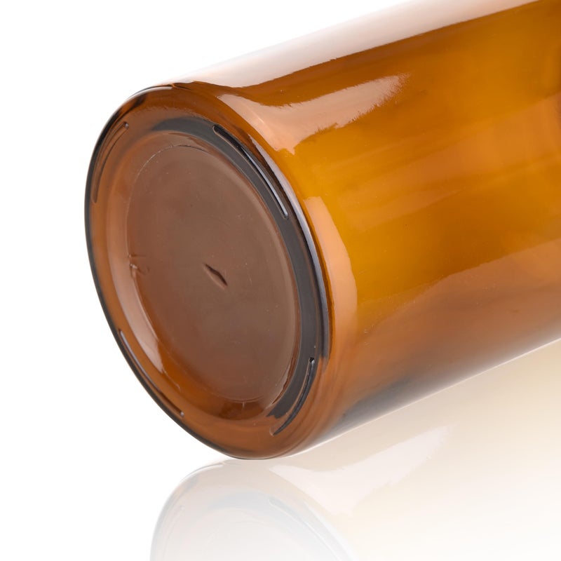 Kestun Lab Glass Reagent Bottle,Wide Mouth Glass Storage Bottle with Ground Stopper,Decorative Bottles/Vase (Amber, 1000ML) - Image 5