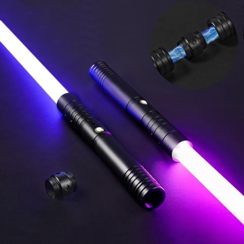 Oomyeh Lightsaber Dueling Lightsaber with Alloy Handle 15 RGB Colors 6 Sound Effects 4 Modes Detachable Light Saber USB Rechargeable for Kids Adults Ideal Birthday Christmas - Image 1