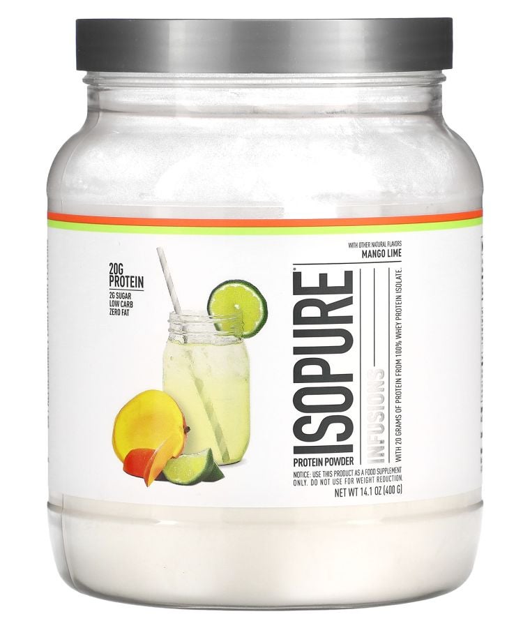 Isopure Infusions Protein Powder Mango Lime 14.1 oz (400 g)