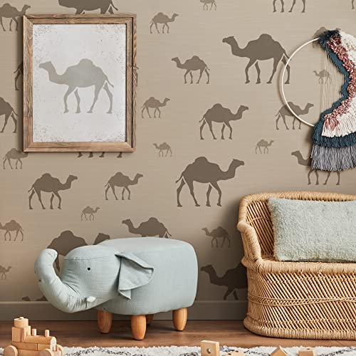 NAKLEO Painting Stencils Set for Kids, 5 Pcs Templates 3.5" to 13.4" Dromedary Camel Animal, Plastic and Reusable Drawing Stencils, Children Room Decor, Craft DIY Wall Furniture - Image 3
