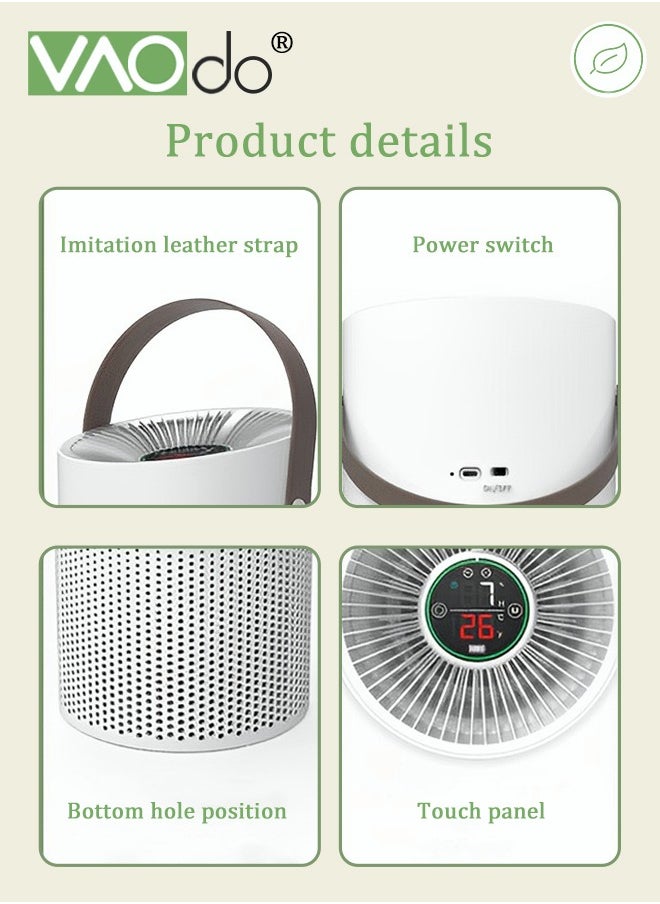 VAOdo - Air Purifier 30-52 Db H13 Filter System Odor Eliminator Uvc Lamp Sterilization Negative Ion Air Purifier Pet and Child Friendly - Image 1