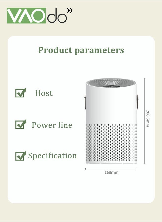 VAOdo - Air Purifier 30-52 Db H13 Filter System Odor Eliminator Uvc Lamp Sterilization Negative Ion Air Purifier Pet and Child Friendly - Image 1