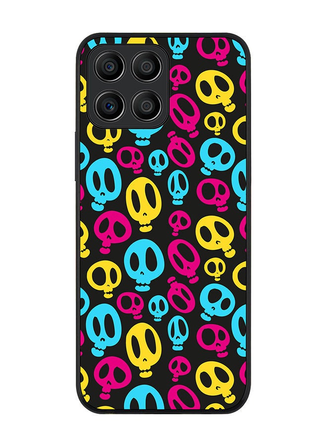 Stylizedd Rugged Black edge case for Honor X8 5G Slim fit Soft Case Flexible Rubber Edges Anti Drop TPU Gel Thin Cover - Crazy Skulls - Image 1